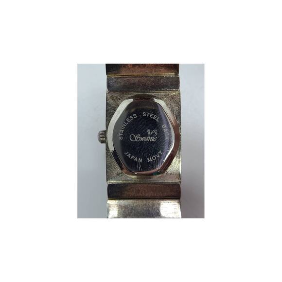 Women's Swanie watch. Pink and silver jeweled bangle style band - Picture 6 of 8